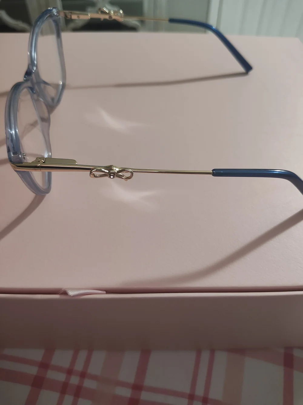 Women's Clear Blue Cat-Eye Fashion Glasses